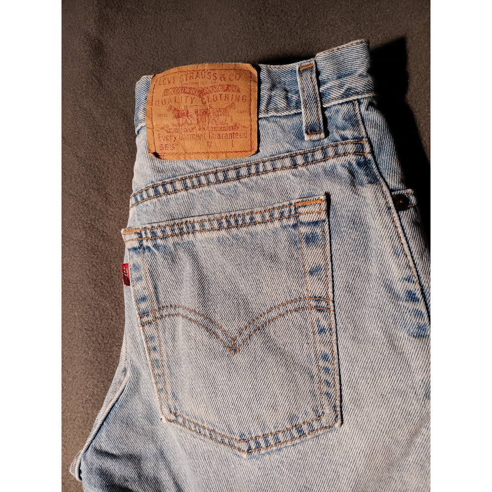 Levi’s 505 Shorts 90s USA Made Valencia 555 Light Wash Zip Fly Size 8 RARE - Picture 9 of 10